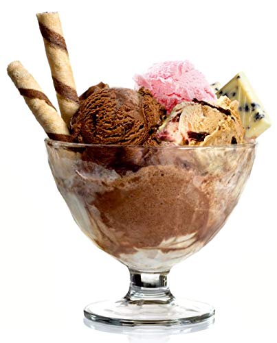 Topkapi Paradiso - 6 copas de helado, cuencos de postre, vasos de cóctel, para helados, sorbetes, aspecto de diamante transparente, ~ 380 ml